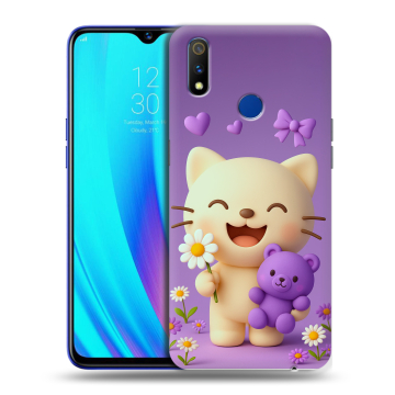 Силиконовый чехол на Realme 3 Pro с принтом для девочек Силиконовый чехол на Realme 3 Pro с принтом для девочек