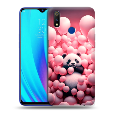 Силиконовый чехол на Realme 3 Pro с принтом Панда
