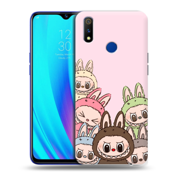 Силиконовый чехол на Realme 3 Pro с принтом Лабубу