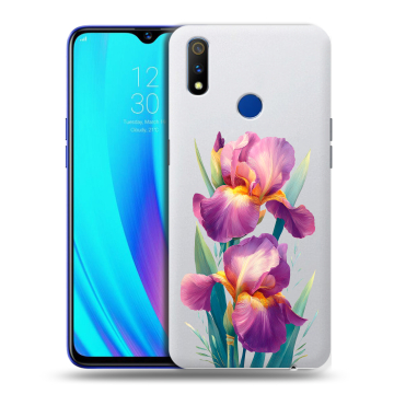 Силиконовый чехол на Realme 3 Pro с принтом Цветы орхидеи