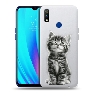 Силиконовый чехол на Realme 3 Pro с принтом Котенок Силиконовый чехол на Realme 3 Pro с принтом Котенок