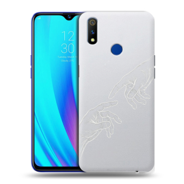 Силиконовый чехол на Realme 3 Pro с принтом Сотворение мира