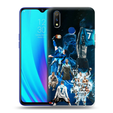 Силиконовый чехол на Realme 3 Pro с принтом Реал Роналдо