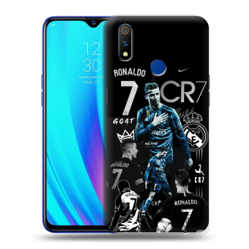 Силиконовый чехол на Realme 3 Pro с принтом Реал Роналдо