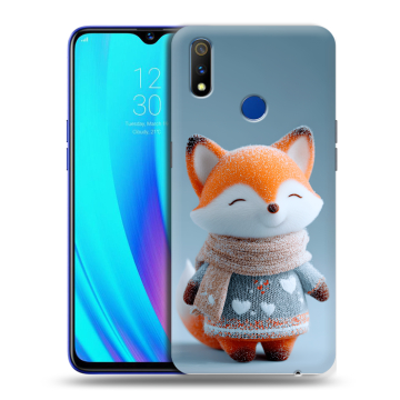 Силиконовый чехол на Realme 3 Pro с принтом Лиса