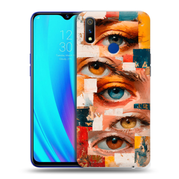 Силиконовый чехол на Realme 3 Pro с принтом Модный принт