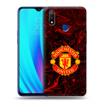 Силиконовый чехол на Realme 3 Pro с принтом Manchester United