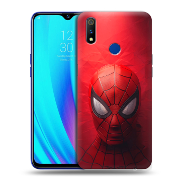 Силиконовый чехол на Realme 3 Pro с принтом Spiderman Человек паук Силиконовый чехол на Realme 3 Pro с принтом Spiderman Человек паук