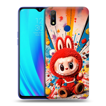 Силиконовый чехол на Realme 3 Pro с принтом Labubu Лабубу