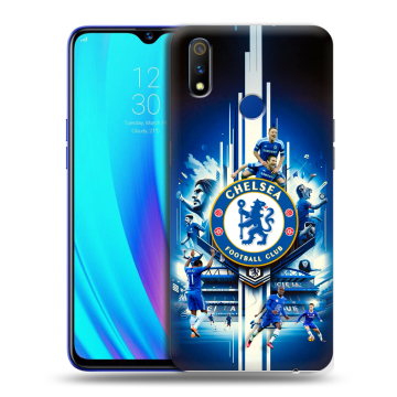 Силиконовый чехол на Realme 3 Pro с принтом Chelsea Челси