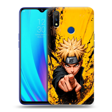 Силиконовый чехол на Realme 3 Pro с принтом Naruto Наруто