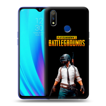 Силиконовый чехол на Realme 3 Pro с принтом PUGB ПАГБ