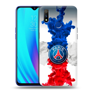 Силиконовый чехол на Realme 3 Pro с принтом PSG ПСЖ