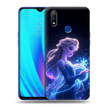 Силиконовый чехол на Realme 3 Pro с принтом Холодное сердце Frozen Силиконовый чехол на Realme 3 Pro с принтом Холодное сердце Frozen