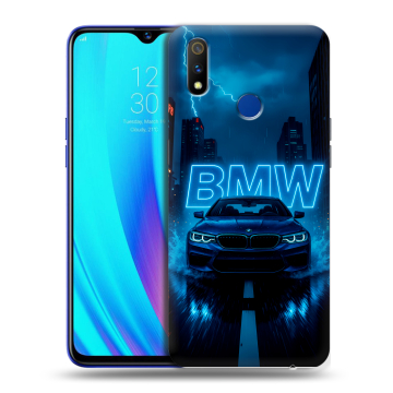 Силиконовый чехол на Realme 3 Pro с принтом BMW БМВ Силиконовый чехол на Realme 3 Pro с принтом BMW БМВ