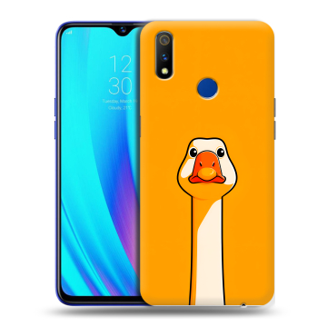 Силиконовый чехол на Realme 3 Pro с принтом Смешная утка