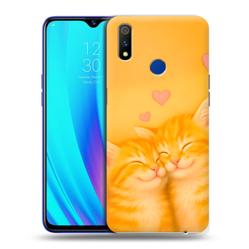 Силиконовый чехол на Realme 3 Pro с принтом Милые котята Силиконовый чехол на Realme 3 Pro с принтом Милые котята