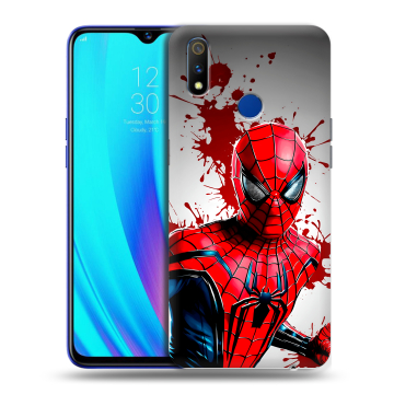 Силиконовый чехол на Realme 3 Pro с принтом Spiderman Человек паук Силиконовый чехол на Realme 3 Pro с принтом Spiderman Человек паук