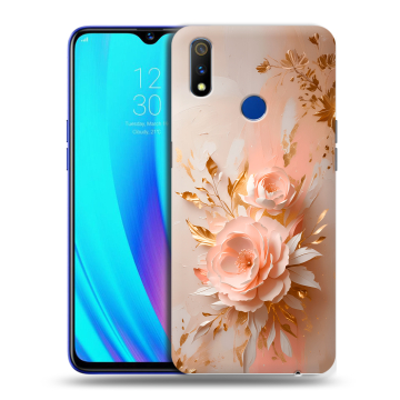 Силиконовый чехол на Realme 3 Pro с принтом женский