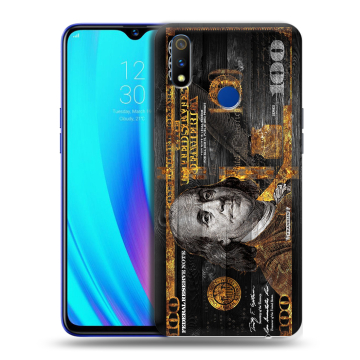 Силиконовый чехол на Realme 3 Pro с принтом Доллар деньги Силиконовый чехол на Realme 3 Pro с принтом Доллар деньги