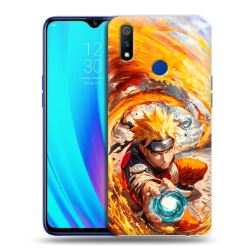 Силиконовый чехол на Realme 3 Pro с принтом Аниме Наруто Naruto