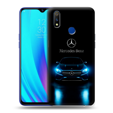 Силиконовый чехол на Realme 3 Pro с принтом Mercedes Мерседес