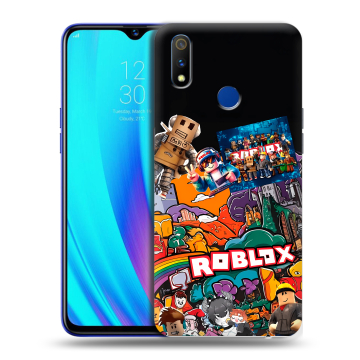 Силиконовый чехол на Realme 3 Pro с принтом Roblox Роблокс Силиконовый чехол на Realme 3 Pro с принтом Roblox Роблокс