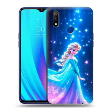 Силиконовый чехол на Realme 3 Pro с принтом Холодное сердце Frozen