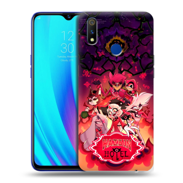 Силиконовый чехол на Realme 3 Pro с принтом Hazbin Hotel Отель Хазбин