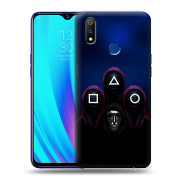 Силиконовый чехол на Realme 3 Pro с принтом Игра Кальмара