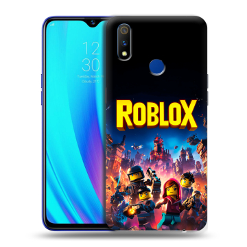 Силиконовый чехол на Realme 3 Pro с принтом Roblox Роблокс Силиконовый чехол на Realme 3 Pro с принтом Roblox Роблокс