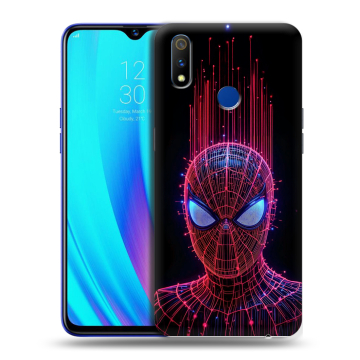 Силиконовый чехол на Realme 3 Pro с принтом Spiderman Человек паук Силиконовый чехол на Realme 3 Pro с принтом Spiderman Человек паук