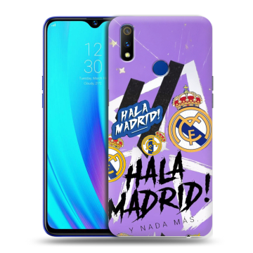 Силиконовый чехол на Realme 3 Pro с принтом Real Madrid Реал Мадрид