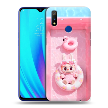 Силиконовый чехол на Realme 3 Pro с принтом Labubu Лабубу