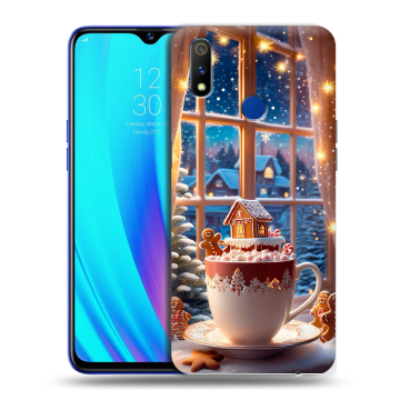Силиконовый чехол на Realme 3 Pro с принтом Новый год