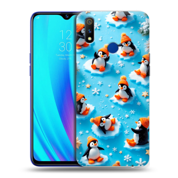 Силиконовый чехол на Realme 3 Pro с принтом Новый год