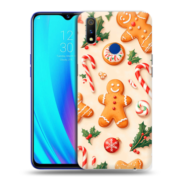 Силиконовый чехол на Realme 3 Pro с принтом Новый год