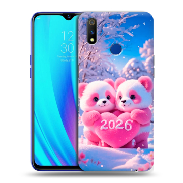 Силиконовый чехол на Realme 3 Pro с принтом Новый год