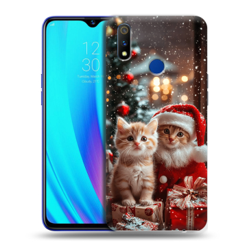 Силиконовый чехол на Realme 3 Pro с принтом Новый год