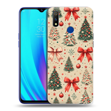 Силиконовый чехол на Realme 3 Pro с принтом Новый год