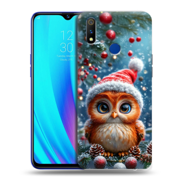 Силиконовый чехол на Realme 3 Pro с принтом Новый год