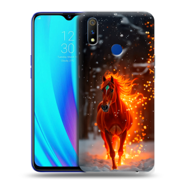 Силиконовый чехол на Realme 3 Pro с принтом Новый год