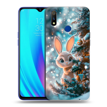 Силиконовый чехол на Realme 3 Pro с принтом Новый год