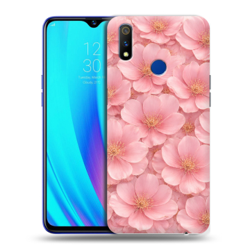 Силиконовый чехол на Realme 3 Pro с принтом женский