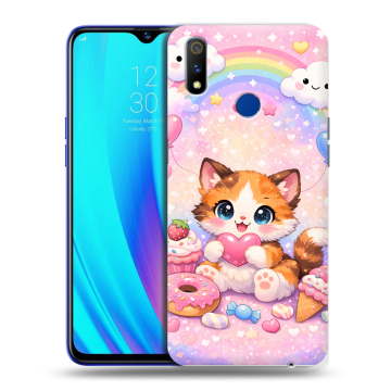 Силиконовый чехол на Realme 3 Pro с принтом для девочек
