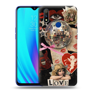 Силиконовый чехол на Realme 3 Pro с принтом для девочек