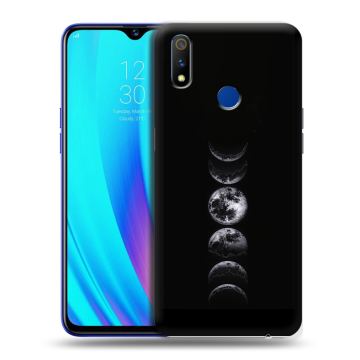 Силиконовый чехол на Realme 3 Pro с принтом женский