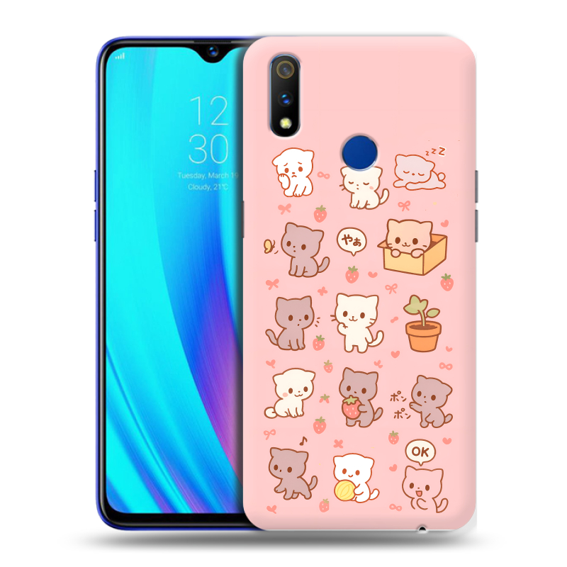 Силиконовый чехол на Realme 3 Pro с принтом Hello Kitty Хелоу Кити Силиконовый чехол на Realme 3 Pro с принтом Hello Kitty Хелоу Кити