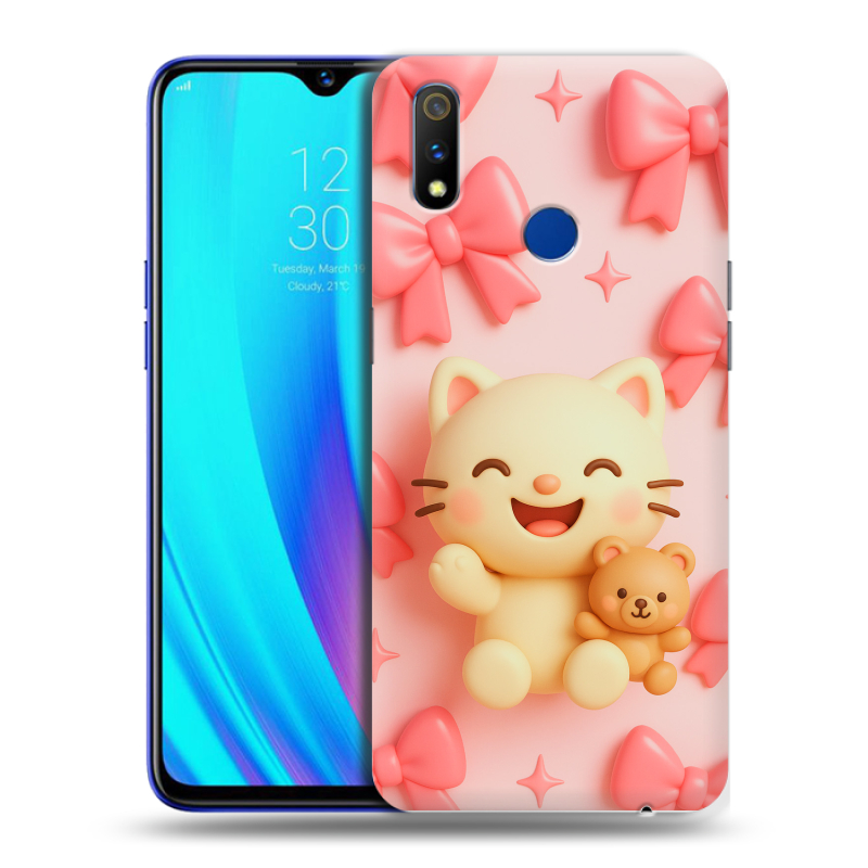 Силиконовый чехол на Realme 3 Pro с принтом для девочек Силиконовый чехол на Realme 3 Pro с принтом для девочек