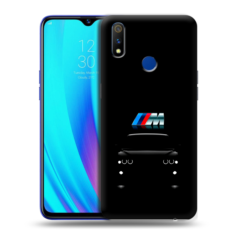 Силиконовый противоударный чехол на Realme 3 Pro с принтом БМВ BMW Силиконовый противоударный чехол на Realme 3 Pro с принтом БМВ BMW
